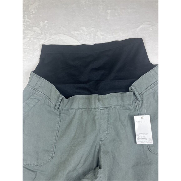 Sonoma Over the Belly Utility Jogger Maternity Pants Zip Hem Gray Size Large NEW - Picture 4 of 12